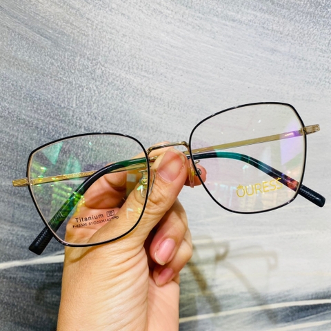 Gọng kính cận F63061 F63025 2031 titan thời trang mắt kính OURESS nam nữ siêu nhẹ siêu bền