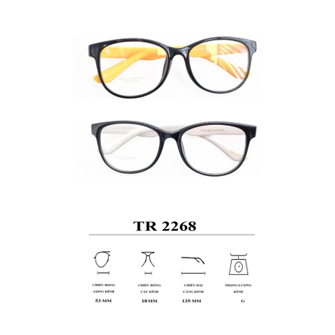 Gọng kính nhựa 2258 thời trang nam nữ siêu nhẹ siêu bền OURESS