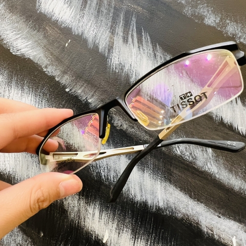 Gọng kính nhựa nửa khung xẻ cước 8063 thời trang nam nữ siêu nhẹ siêu bền OURESS