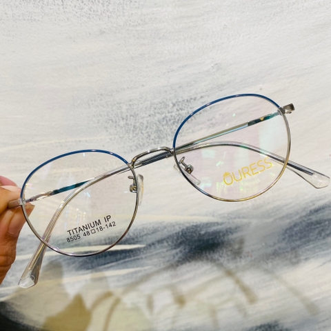 Gọng kính cận titan 8505 F63035 thời trang mắt kính OURESS nam nữ siêu nhẹ siêu bền