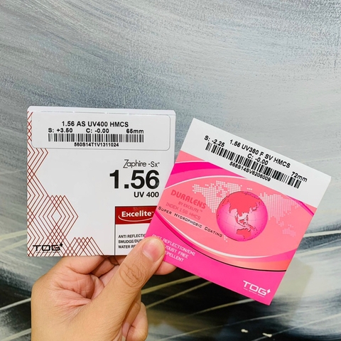 Tròng kính TOG Thương hiệu: EXCELITE - Xuất xứ Thái Lan Chiết suất : 1.56 SVDL2