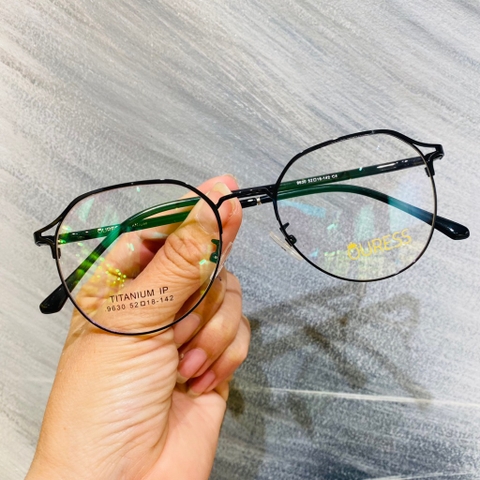 Gọng kính cận 9630 chất liệu titan thời trang mắt kính OURESS nam nữ siêu nhẹ siêu bền