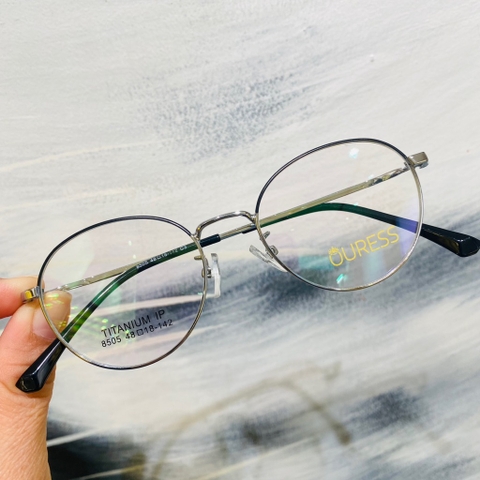 Gọng kính cận titan 8505 F63035 thời trang mắt kính OURESS nam nữ siêu nhẹ siêu bền