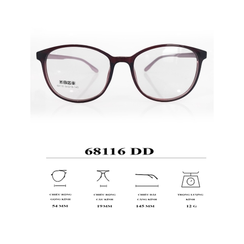 Gọng kính nhựa tr68116 thời trang nam nữ siêu nhẹ siêu bền OURESS
