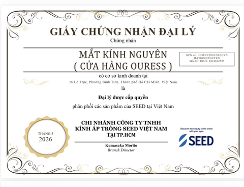 Kính áp tròng mềm SEED 1 ngày không màu