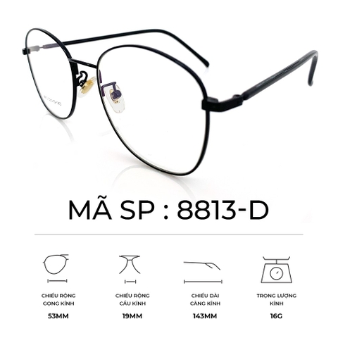 GỌNG KÍNH HỢP KIM SIÊU NHẸ THỜI TRANG - 8813