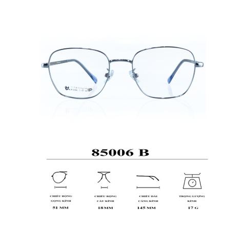Gọng kính cận 85006 chất liệu titan thời trang mắt kính OURESS nam nữ siêu nhẹ siêu bền