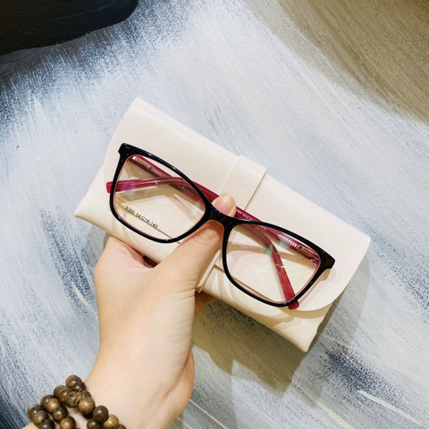 Gọng kính unisex nhựa Acetate cao cấp, dáng mắt mèo thời trang 8395