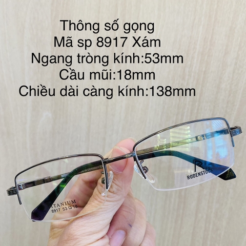 Gọng kính titanium 8912 8915 8917 8918 nửa khung thời trang nam siêu nhẹ siêu bền OURESS
