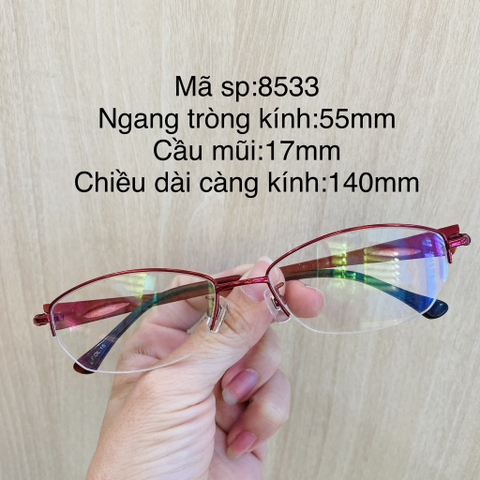 Gọng kính titanium 8803 8406 8807 8533 8836 928 nửa khung thời trang nữ cao cấp OURESS