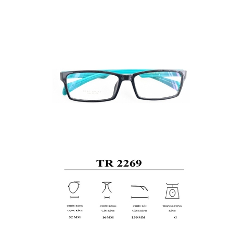 Gọng kính nhựa tr2269 thời trang nam nữ siêu nhẹ siêu bền OURESS