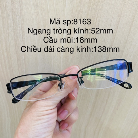 Gọng kính titanium 8163 6816 8709 8097 2097 2098 nửa khung thời trang nữ cao cấp OURESS
