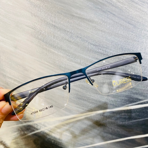 Gọng kính cận A7025 3307 A7009 nửa khung hợp kim mắt kính OURESS thời trang nam nữ siêu bền