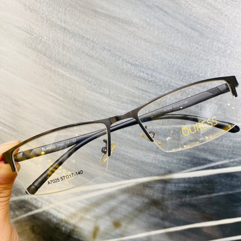 Gọng kính cận A7025 3307 A7009 nửa khung hợp kim mắt kính OURESS thời trang nam nữ siêu bền