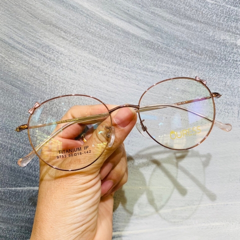 Gọng kính cận 9753 8920 hợp kim thời trang mắt kính OURESS nam nữ siêu nhẹ siêu bền