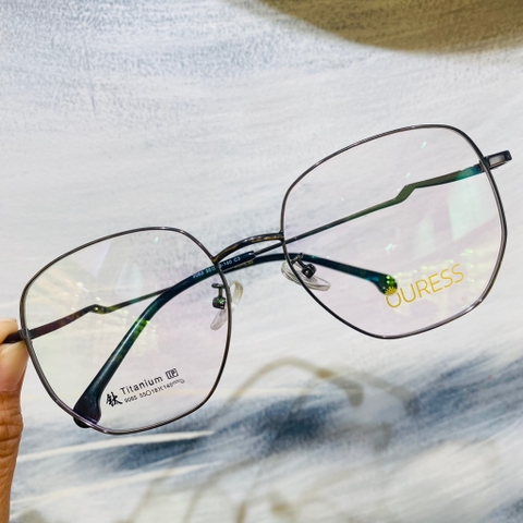 Gọng kính titanium 9065 1276 thời trang nam nữ siêu nhẹ siêu bền OURESS