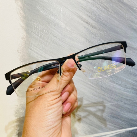 Gọng kính cận 12074 hợp kim cước OURESS thời trang nam nữ siêu nhẹ siêu bền