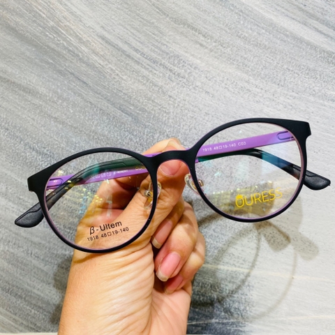 Gọng kính cận 1918 H66008 nhựa dẻo ultem thời trang nam nữ mắt kính OURESS