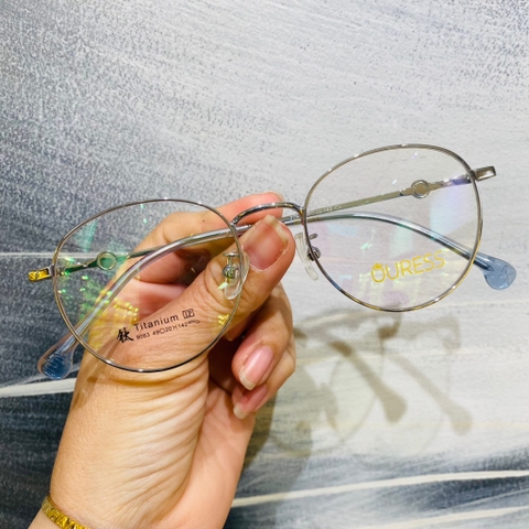 Gọng kính cận 9063 8509 hợp kim thời trang mắt kính OURESS nam nữ siêu nhẹ siêu bền