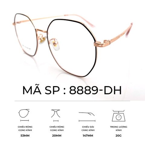 GỌNG KÍNH HỢP KIM SIÊU NHẸ THỜI TRANG - 8889