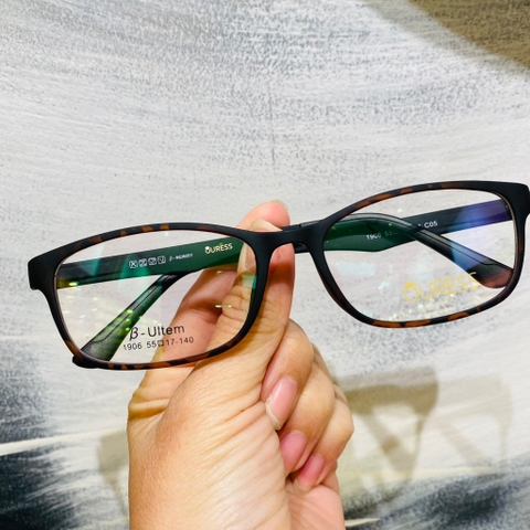 Gọng kính cận 1906 H66004 nhựa dẻo ultem thời trang nam nữ mắt kính OURESS