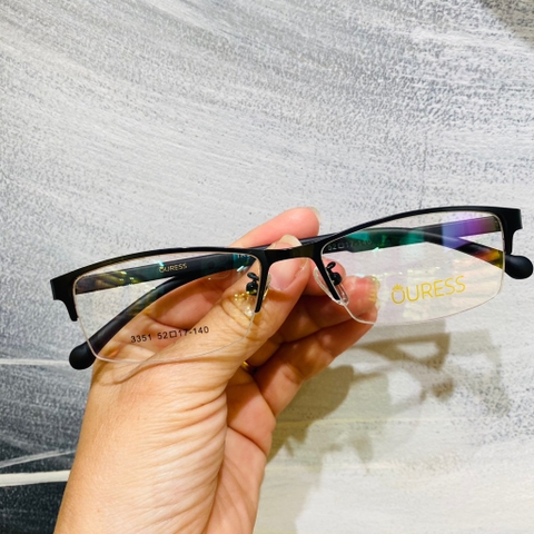Gọng kính cận 3351 58002 hợp kim cước OURESS thời trang nam nữ siêu nhẹ siêu bền