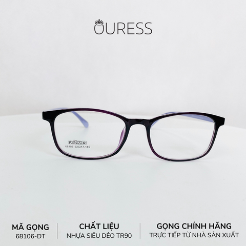 Gọng kính nhựa 68106 thời trang nam nữ siêu nhẹ siêu bền OURESS