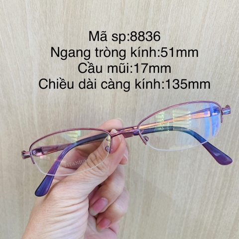 Gọng kính titanium 8803 8406 8807 8533 8836 928 nửa khung thời trang nữ cao cấp OURESS