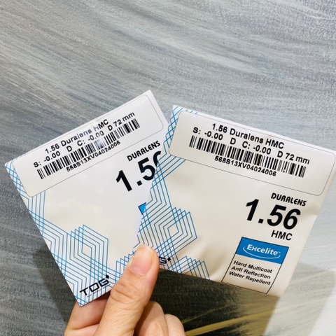 Tròng kính tog cận/viễn/loạn có độ 1.56 phủ hmc chống uv giảm trầy xước chính hãng mắt kính OURESS