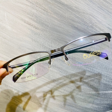 Gọng kính cận Z024 Z022 9334 nửa khung hợp kim mắt kính OURESS thời trang nam nữ siêu bền