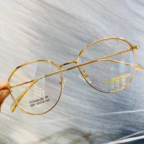 Gọng kính cận 5591 19021 hợp kim thời trang mắt kính OURESS nam nữ siêu nhẹ siêu bền