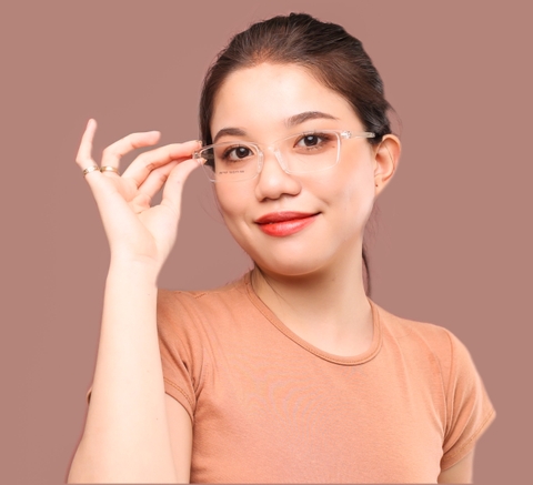 Gọng kính nhựa w7107 thời trang nam nữ siêu nhẹ siêu bền OURESS