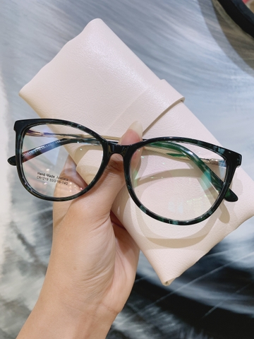 Gọng kính unisex nhựa Acetate cao cấp, dáng mắt mèo thời trang CR1219