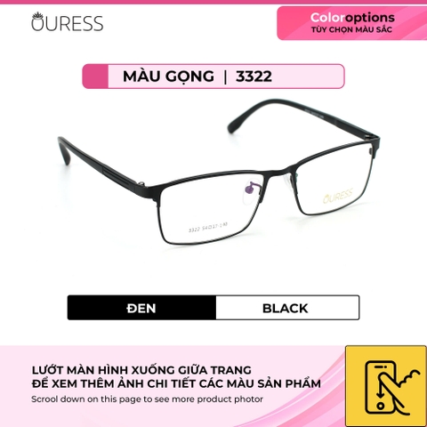 Gọng kính cận 58026 3322 3348 hợp kim mắt kính OURESS thời trang nam nữ siêu bền