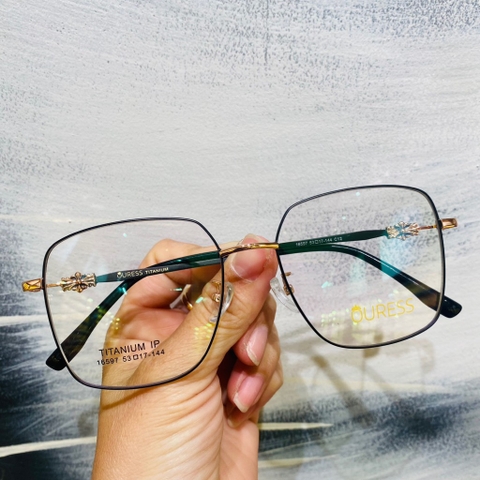 Gọng kính cận 16597 chất liệu titan thời trang mắt kính OURESS nam nữ siêu nhẹ siêu bền