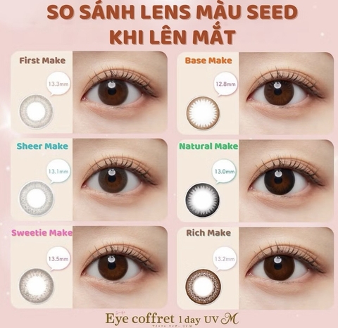 Kính áp tròng màu SEED 1 ngày