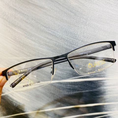 Gọng kính cận A7025 3307 A7009 nửa khung hợp kim mắt kính OURESS thời trang nam nữ siêu bền