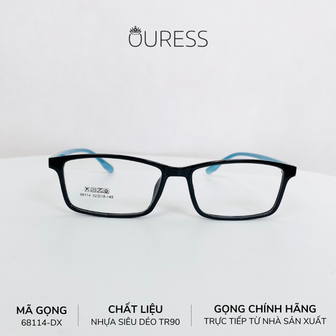 Gọng kính nhựa 68114 thời trang nam nữ siêu nhẹ siêu bền OURESS