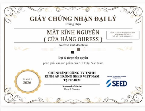 Kính áp tròng mềm SEED 2 tuần không màu