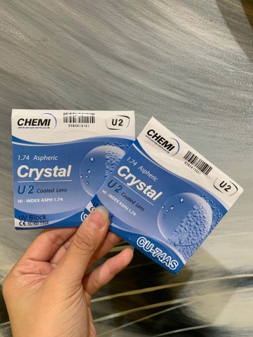 Tròng kính CHEMI siêu mỏng 1.74 cận loạn viễn thời trang hàn quốc