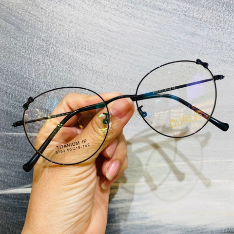 Gọng kính cận 9753 8920 hợp kim thời trang mắt kính OURESS nam nữ siêu nhẹ siêu bền