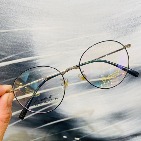 Gọng kính cận titan 8505 F63035 thời trang mắt kính OURESS nam nữ siêu nhẹ siêu bền
