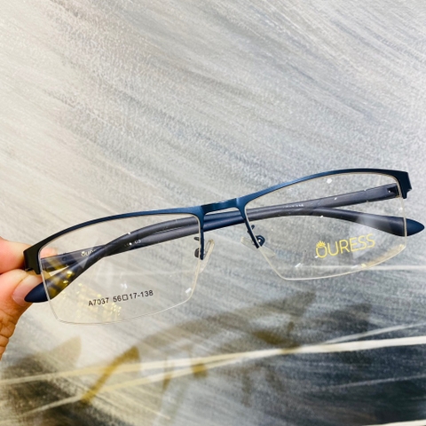 Gọng kính cận A7037 A7102 Z053 nửa khung hợp kim mắt kính OURESS thời trang nam nữ siêu bền