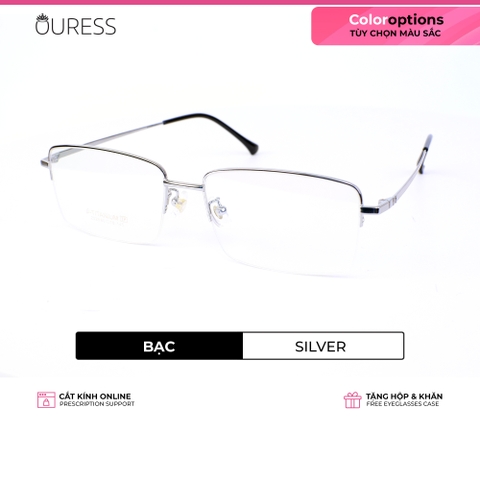 Gọng kính titanium w2029 thời trang cao cấp nam siêu nhẹ siêu bền OURESS