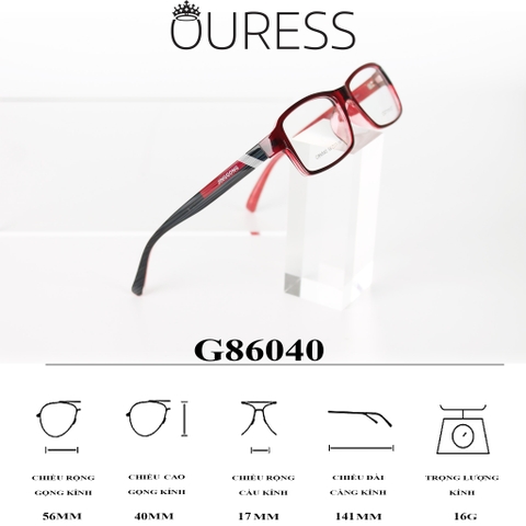 Gọng kính nhựa 86040 thời trang nam nữ cá tính siêu bền OURESS