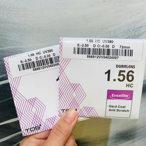 Tròng kính tog cận/viễn/loạn 1.56 hc có độ chính hãng mắt kính OURESS