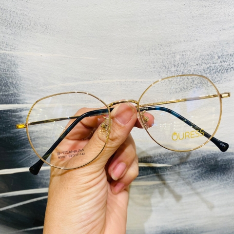 Gọng kính cận F63093 F63087 F63023 B2007 chất liệu titan thời trang mắt kính OURESS nam nữ siêu nhẹ siêu bền
