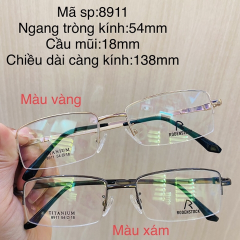 Gọng kính titanium 8911 8913 8914 8920 nửa khung thời trang nam siêu nhẹ siêu bền OURESS