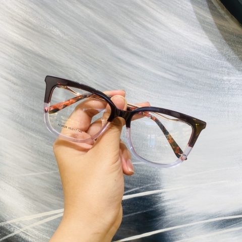 Gọng kính unisex nhựa Acetate cao cấp, dáng mắt mèo thời trang AC8028