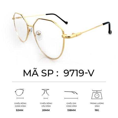 GỌNG KÍNH HỢP KIM SIÊU NHẸ THỜI TRANG - 9719